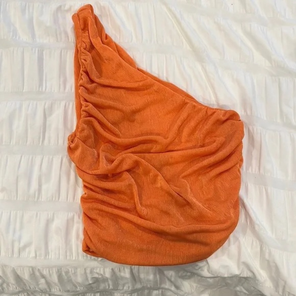 Lioness Orange One-Shoulder Top